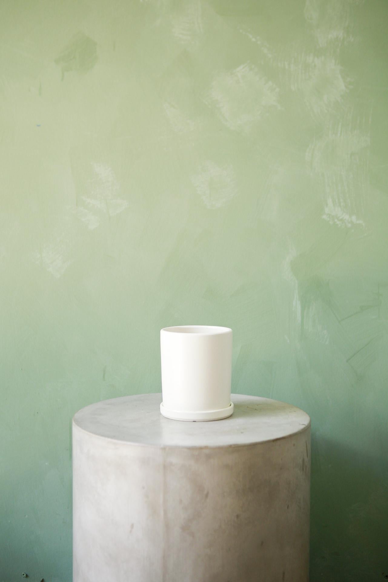 Ceramic Cylinder with Saucer