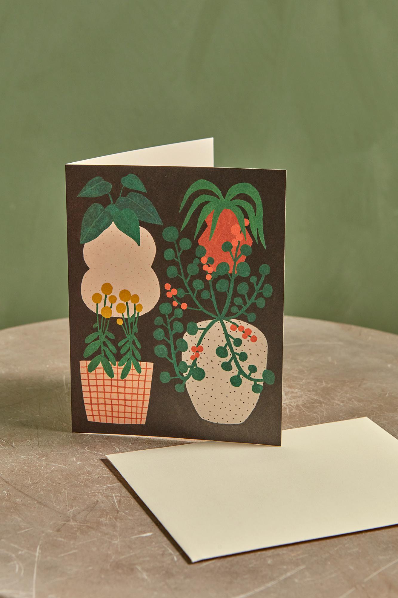 Plant Print Greeting Card