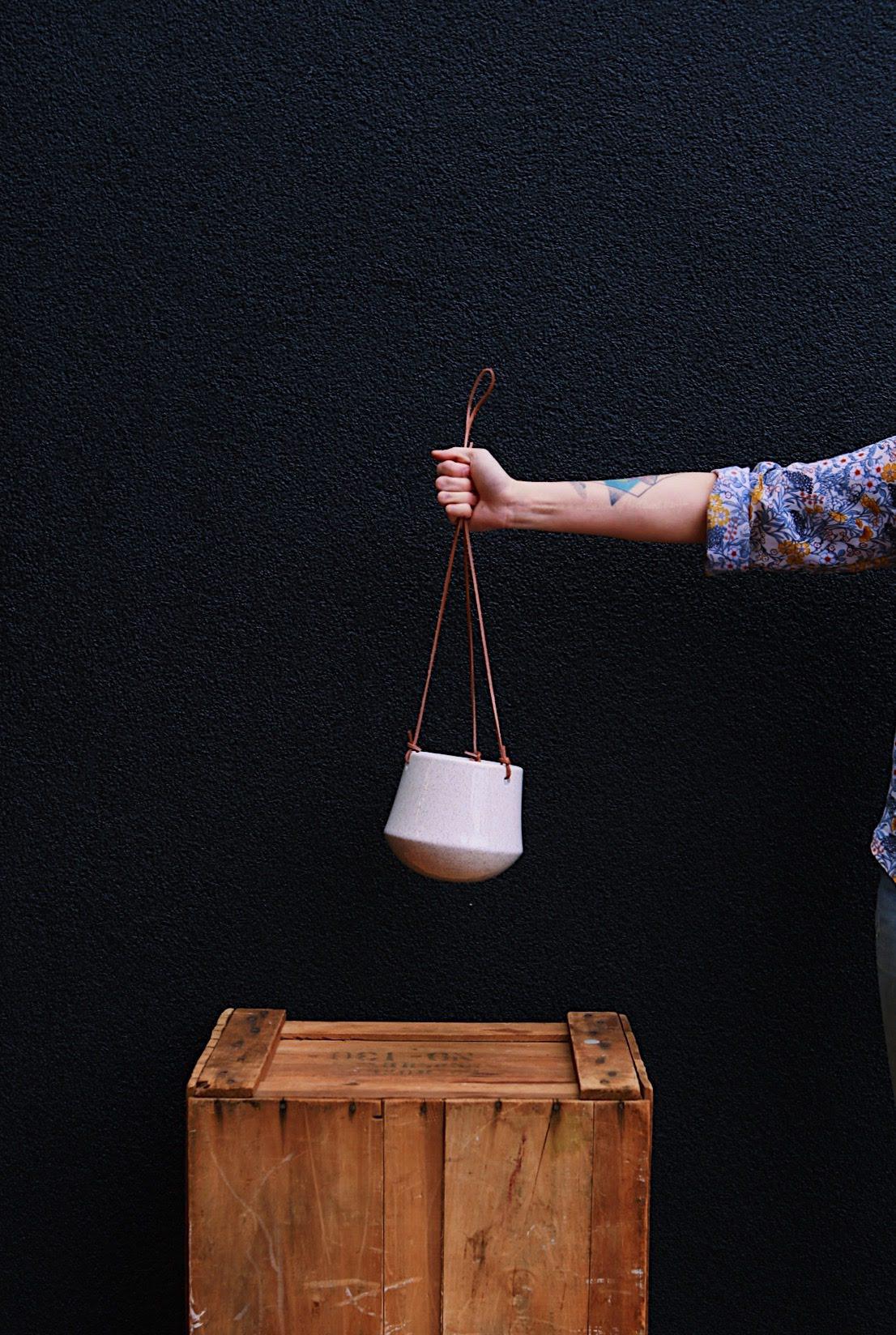 Cream Hanging Planter