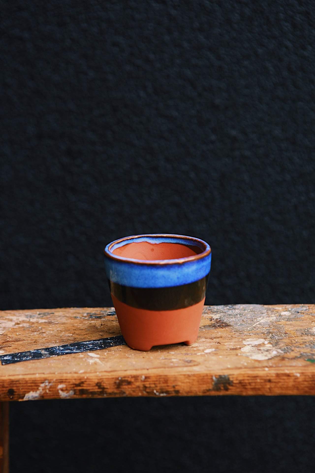 Blue Terracotta Pot