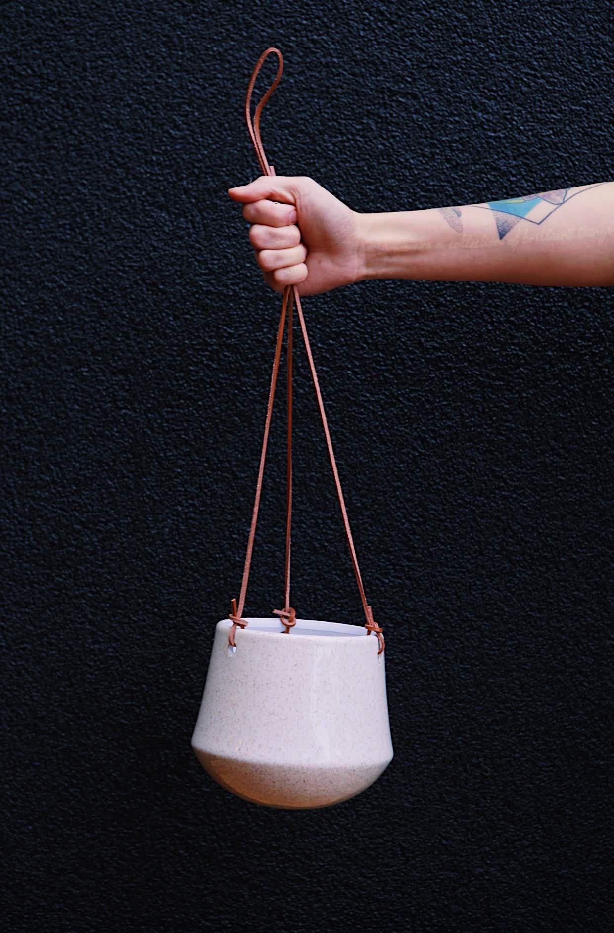 Cream Hanging Planter